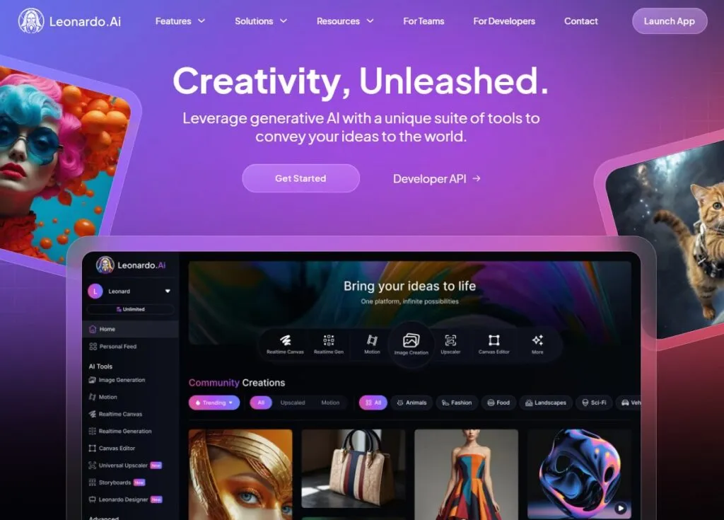 Скріншот Leonardo AI